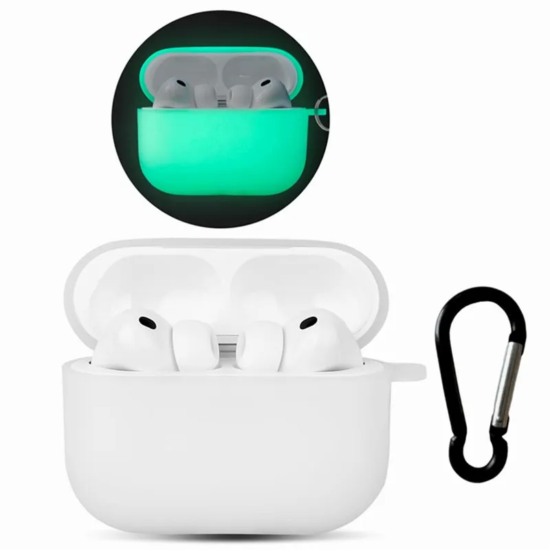 Luz noturna luminosa silicone macio caso do fone de ouvido para airpods pro 3 2 1 4 air pods pro2 pro3 3a geração brilho engraçado capa