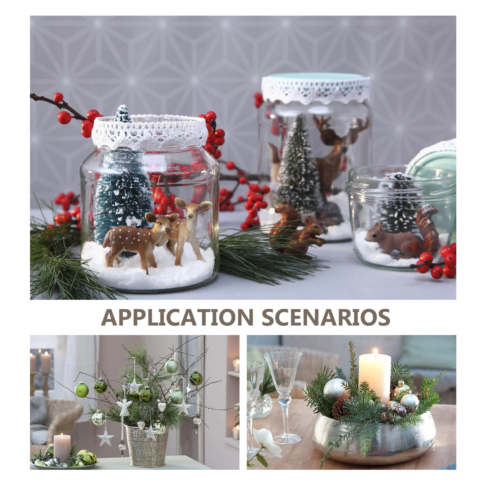 5Pcs Simulation Rose Leaf Decor Artificial Plant Leaves for Christmas Tree Pendant Home Decor Accessories Xmas Ornaments