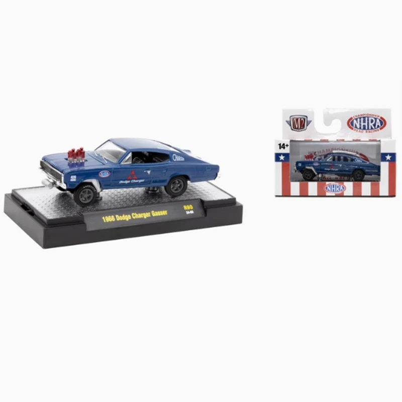 M2 Machines Diecast 1: 64 Scale 1966 Charger Gasser Simulation Alloy Car Model Collection Display Toy Gift
