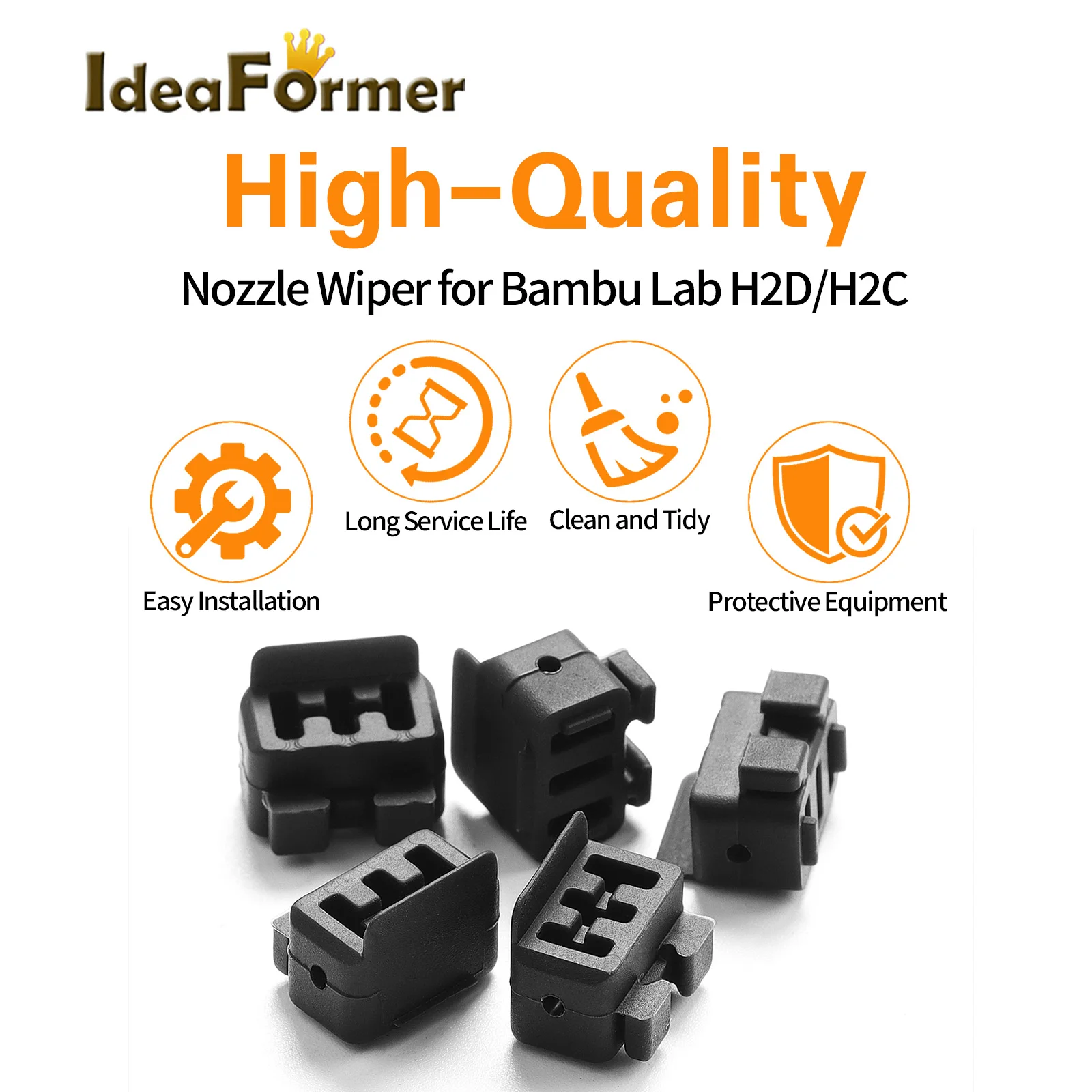 

Инструмент для чистки сопла экструдера 3D-принтеров Bambu Lab H2D/H2C: щетка-очиститель для удаления экструдированной нити