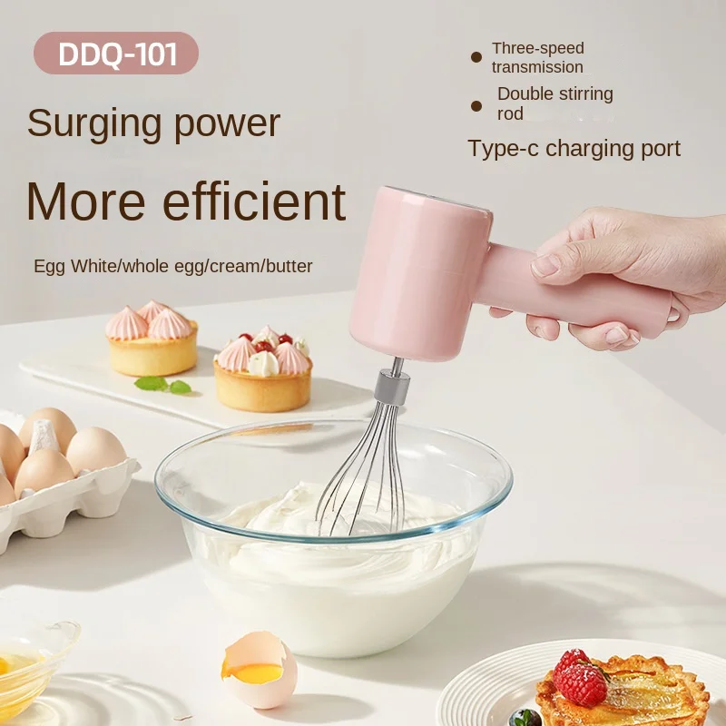 

3 Gear Portable Electric Food Mixer Hand Blender Automatic Egg Beater Cream Milk Foamer Coffee Maker Foam Blender Cake Baking