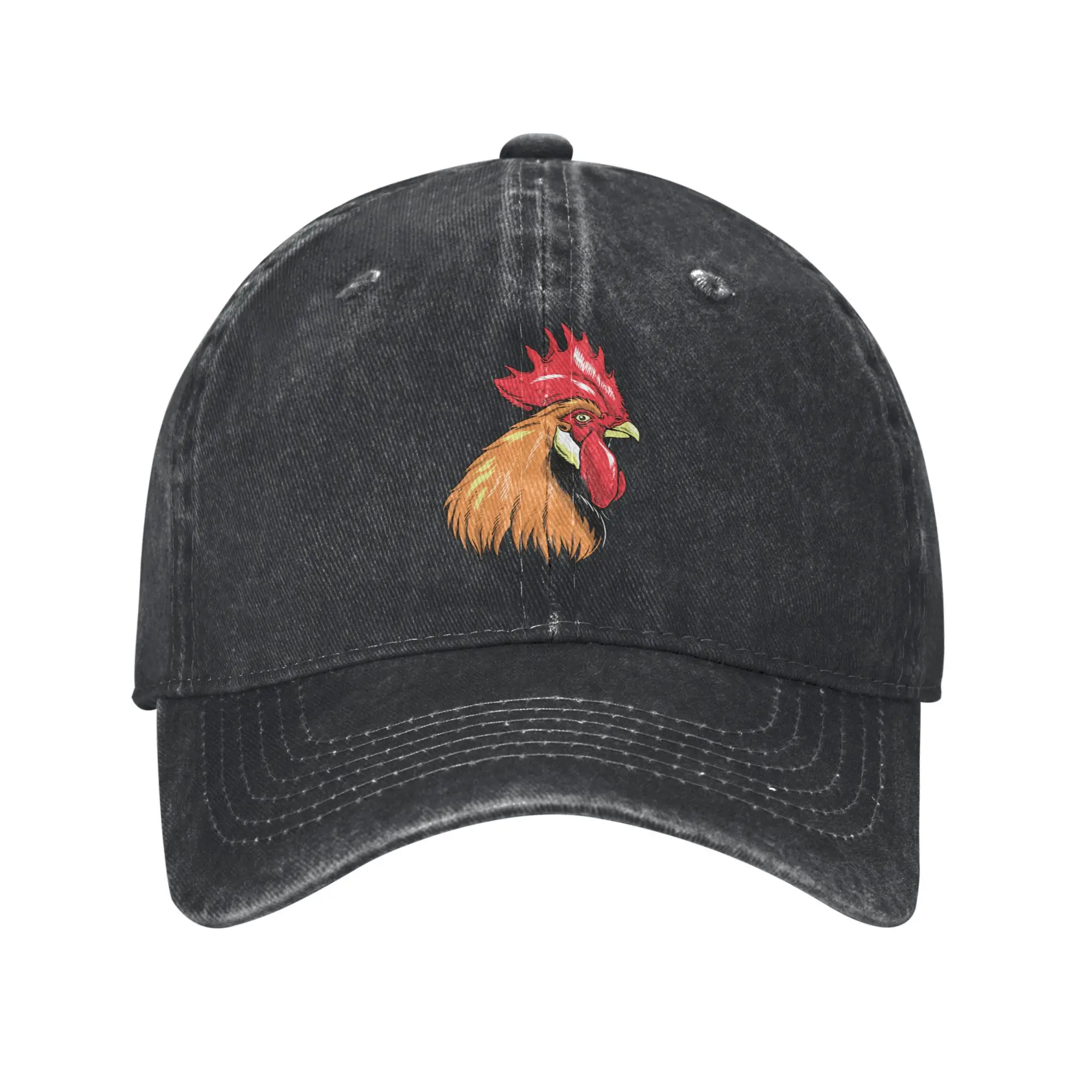 

1pc Adjustable Unisex Vintage Rooster Print Baseball Cap for Men & Women - Rooster Pattern Hat with Rooster, Suitable for, Casua