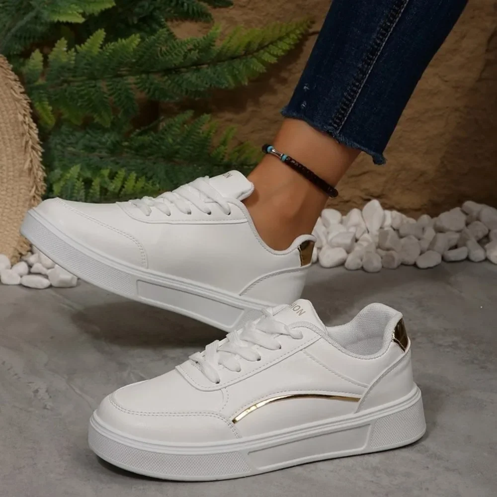 Casual Trendy Baasploa Women Sneakers Leather Platform Sneakers for Women Classics Comfort Skateboarding Shoes Non-Slip fashion