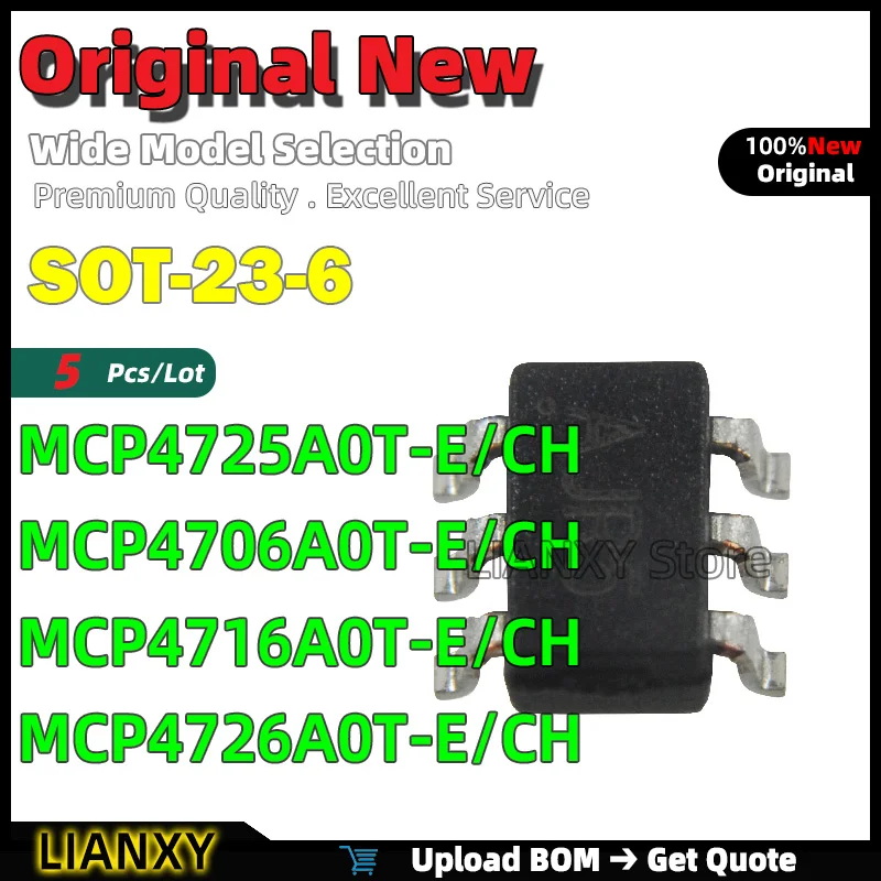 5Pcs SOT-23-6 MCP47…