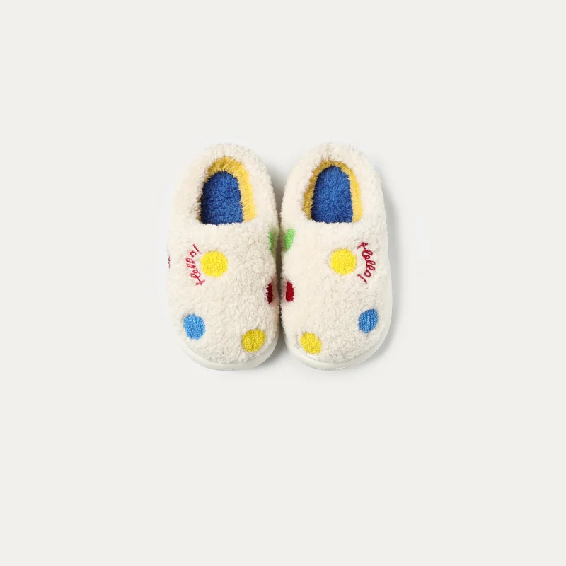 Cheerful Mario Winter children 's cotton slippers Cartoon home baby indoor slippers