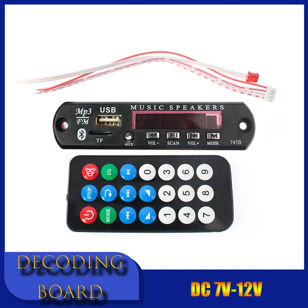 12 В Bluetooth 5,0 MP3-плеер, модуль декодера, WAV/WMA/MP3/APE, поддержка плеер для автомобильного аудиодинамика, комплект «сделай сам»