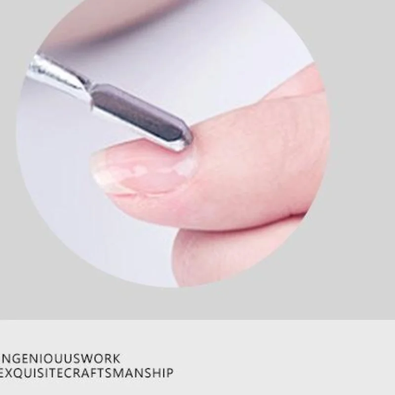 Double Ended Stainless Steel Cuticle Pusher Pointed Spoon Tip Portable Nail Care Tool for Travel Daily Manicure