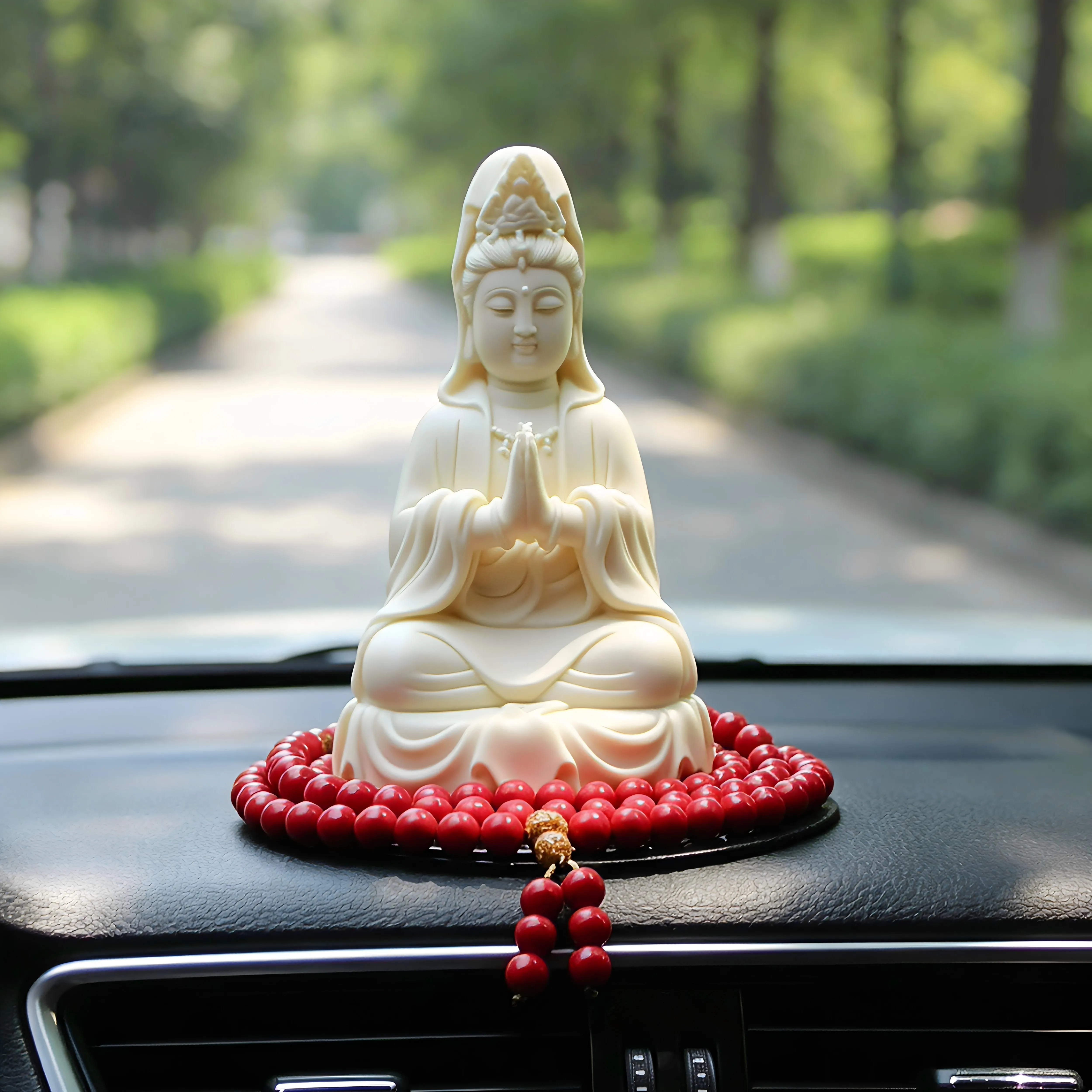 

CZ Car Ornament Ping An Guanyin Buddha Statue Car Bodhisattva High-end Atmospheric Center Console Car Decoration Supplies