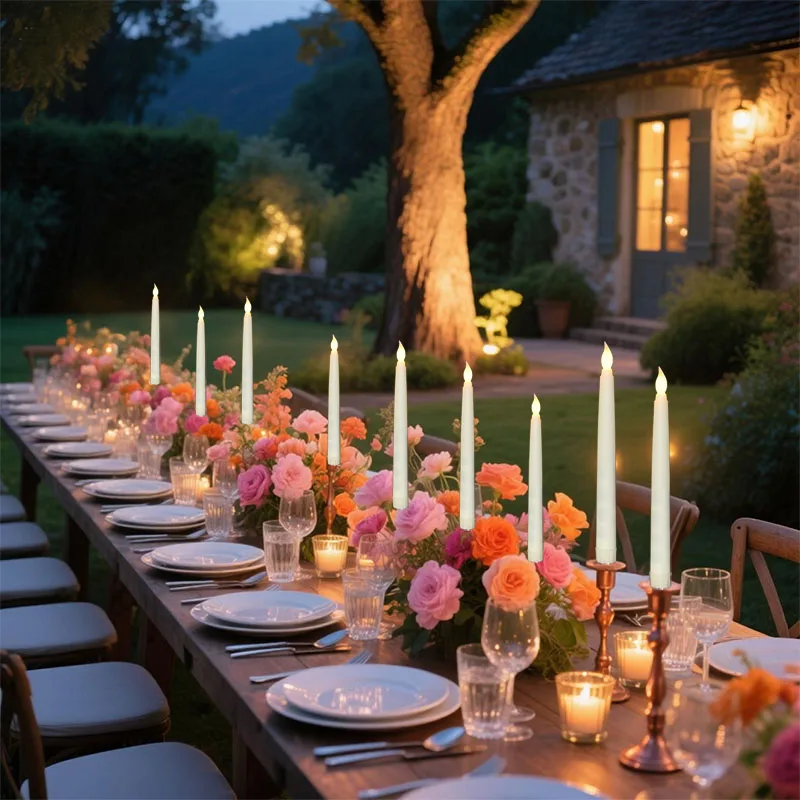 12-300 قطعة LED عديمة اللهب تفتق الشموع بطارية تعمل الشموع الخفقان لعيد الميلاد ديكور المنزل الزفاف