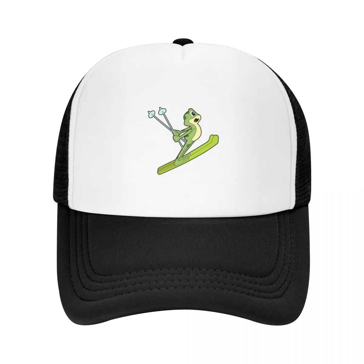 

Frog as Ski jumper with Ski Baseball Cap Luxury Hat birthday Golf Wear Men Women's