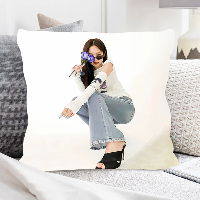 Square pillow home bedroom pillow cover sofa living room pillowcase office leisure cushion J-Jennies Kims KPOP Singer Home Decor