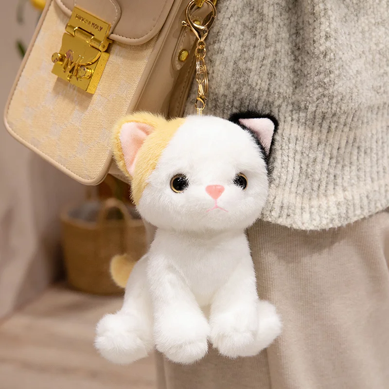 15cm kawaii gato brinquedo de pelúcia boneca animal de pelúcia gato pingente para saco mochila decoração aniversário presente natal para meninas crianças