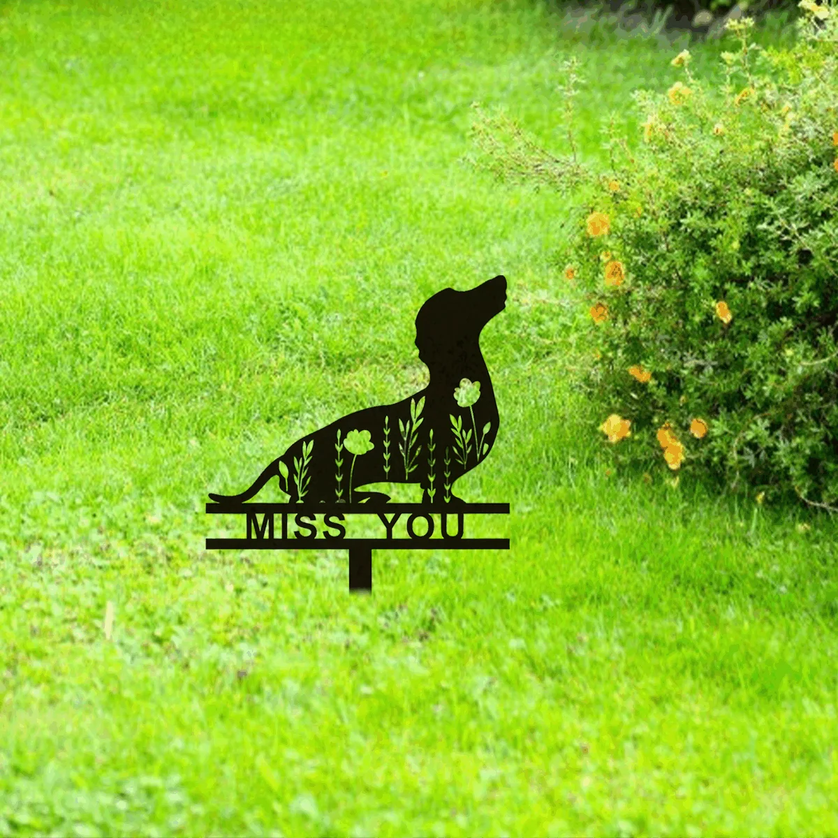 

CIFBUY Deco 1pc Dachshund Memorial Stake Sign, Pet Grave Markers Sign, Metal Sign With Stake, Pet Loss Gift, Sympathy Sign