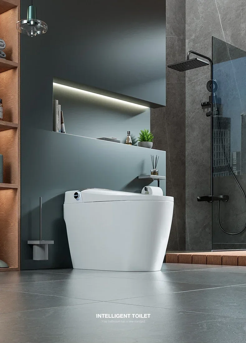 Smart Toilet Household Integrated Waterless Pressure Limit Automatic Cover Small Apartment Siphon Electric Toilet