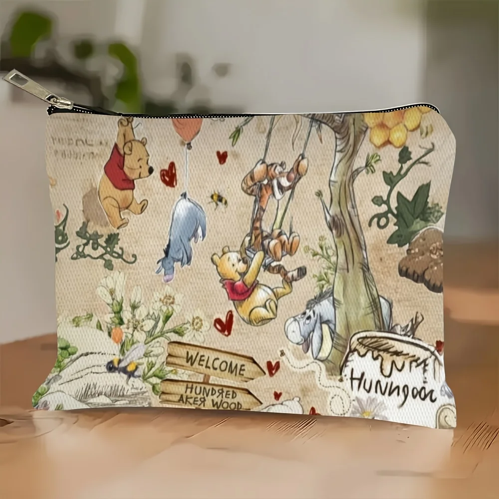 Una Graziosa Borsa Per Cosmetici A Forma Di Orsetto, Graziosa Borsa Multifunzionale Con Cerniera, Borsa Per Riporre Gioielli