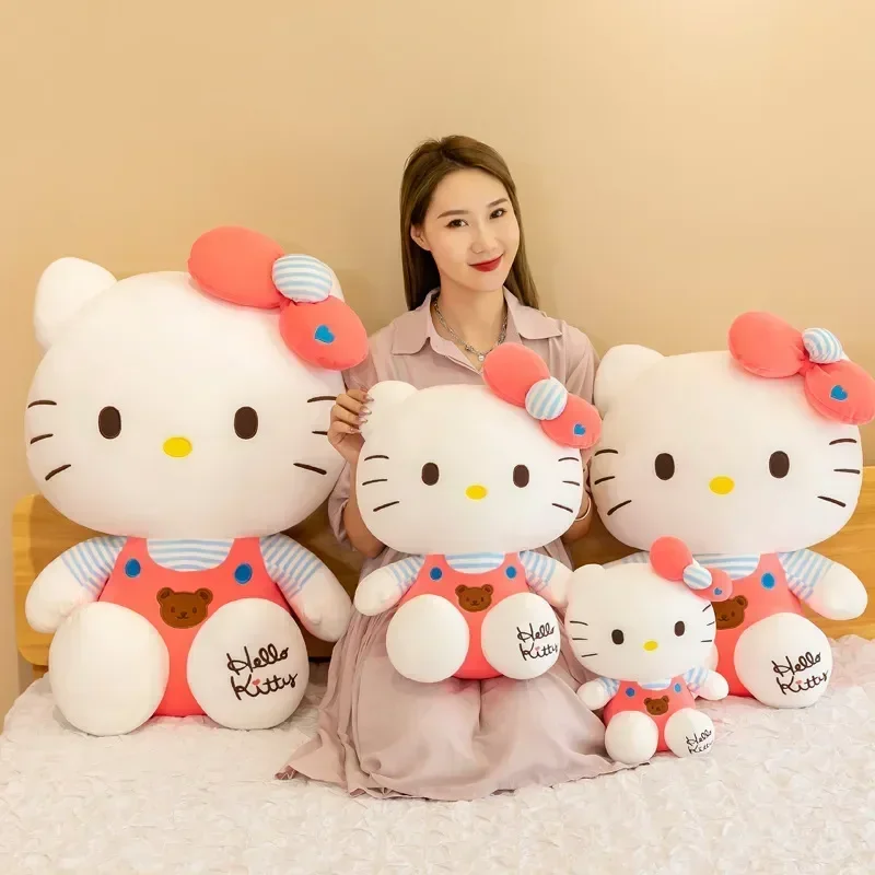 

60cm Big Size Hello Kitty Kawaii Sanrio Plush Doll Plushies Stuffed Animal Peluche Toy Kid Birthday Christmas Gift