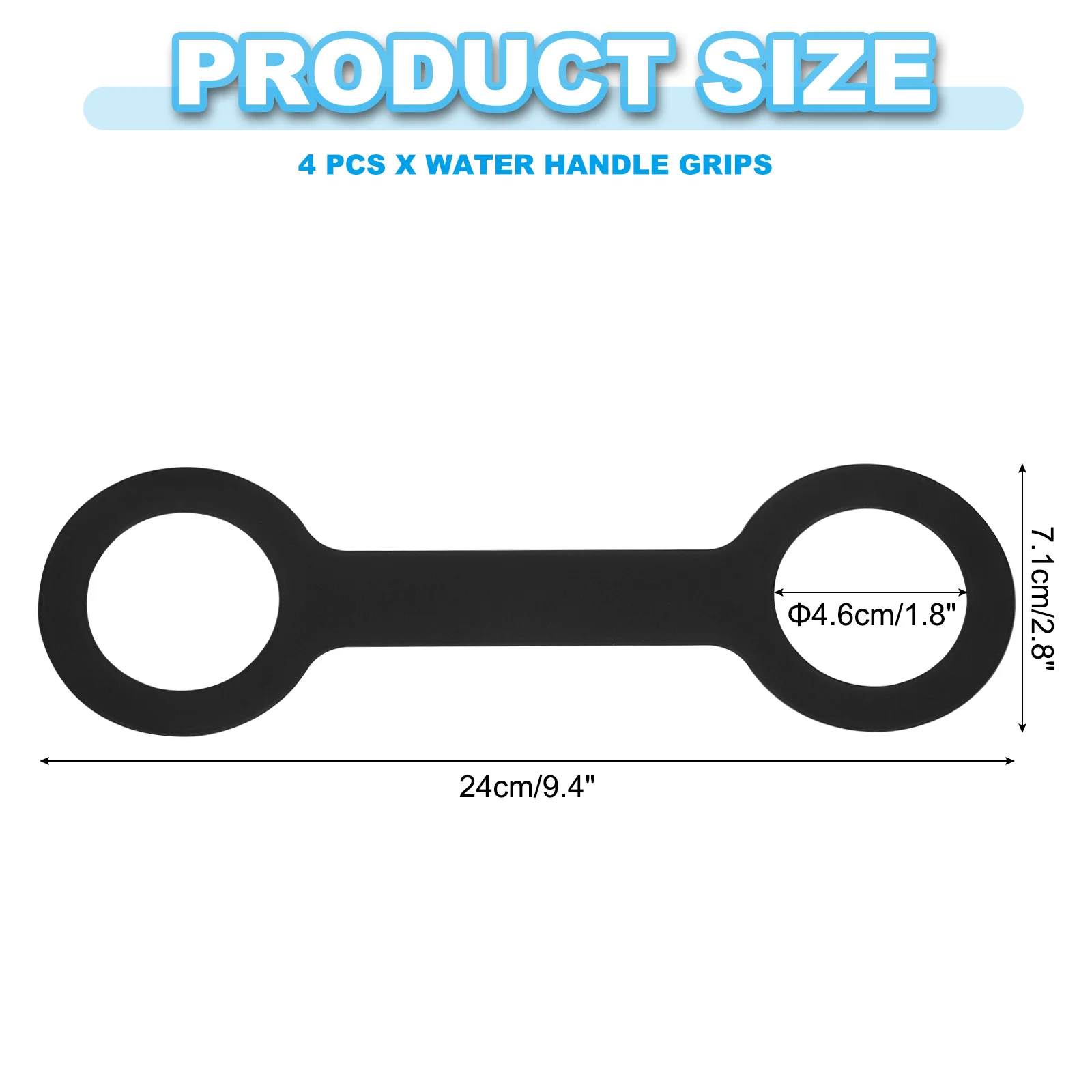 1/2/4pcs Water Bottle Carrier Grip Portable Soft Silicone Non-Slip Water Handle Grip Water Bottle Holder Strap for Outdoor