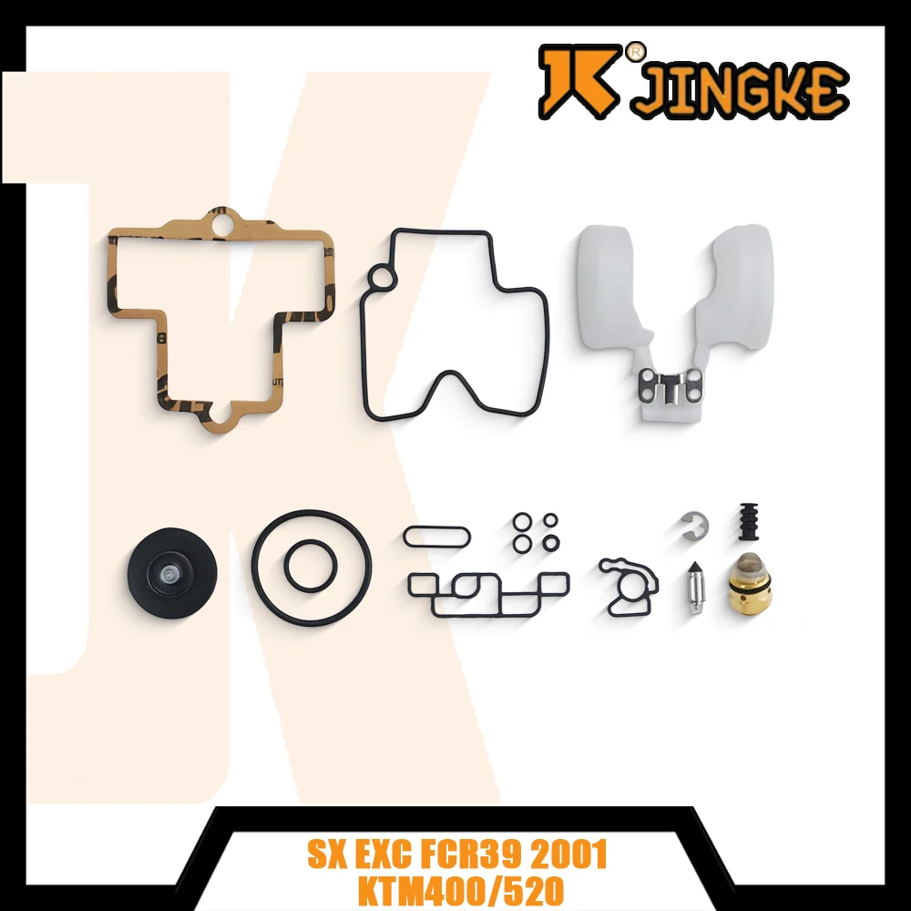 

Motorcycle Carburetor Repair Kit Gasket Seal Needle Valve For Keihin FCR Slant Body 28 33 35 37 39 41mm 2001 KTM400 520 EXC SX