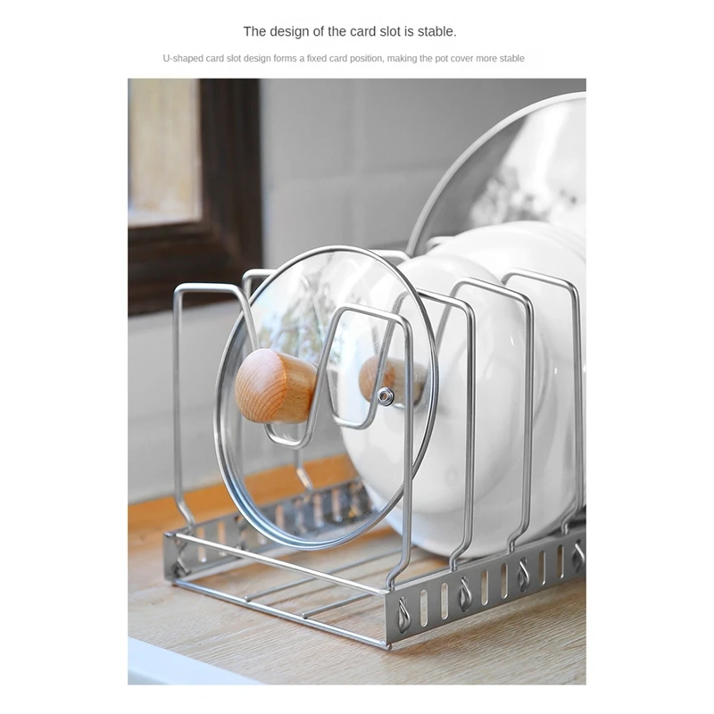 Pan Organiser Rack Pot Lid Organizers With Dividers Expandable Pot Pan Lid Rack Bakeware Storage Organizer