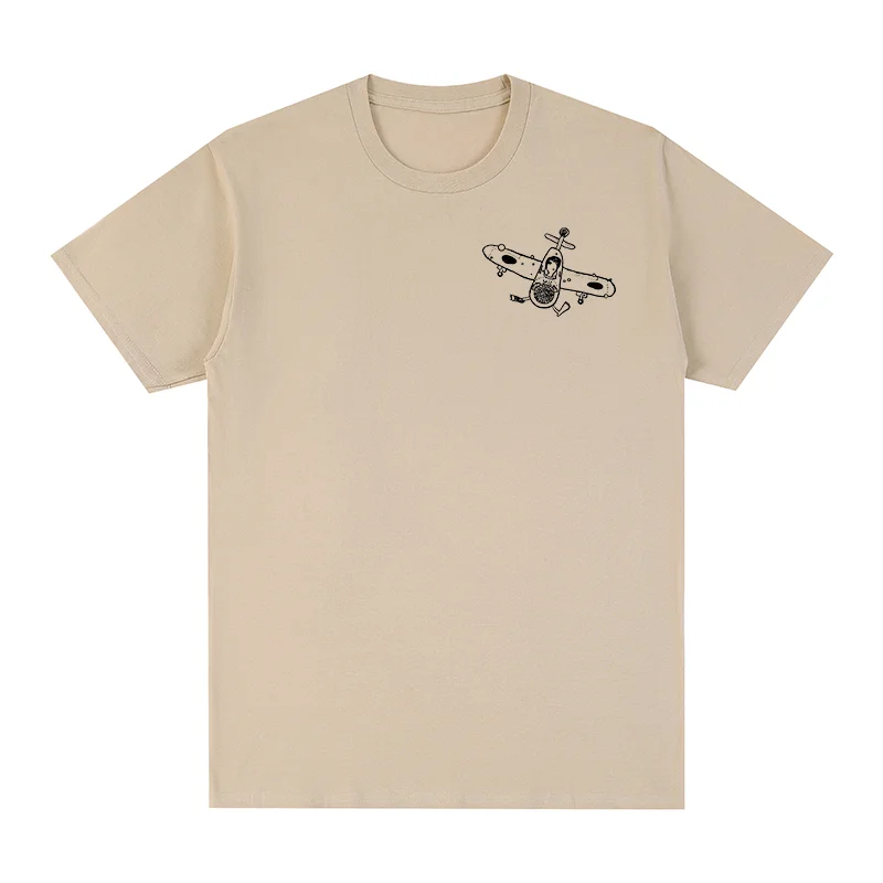 Yoshitomo Nara Airplane Vintage T-shirt Cotton Men T shirt New Tee Tshirt Womens Tops