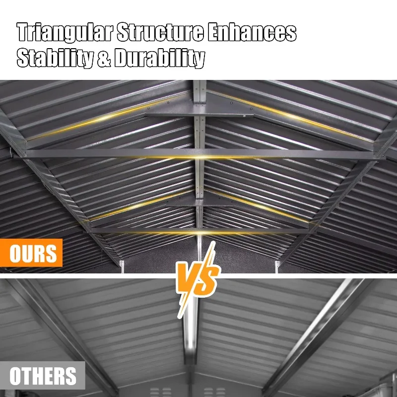 366x762 سنتيمتر في الهواء الطلق الثقيلة المعادن المرآب سقيفة قابلة للقفل مزدوجة يتوقف الأبواب اضافية كبيرة مرآب للسيارات الشاحنات معدات الحديقة