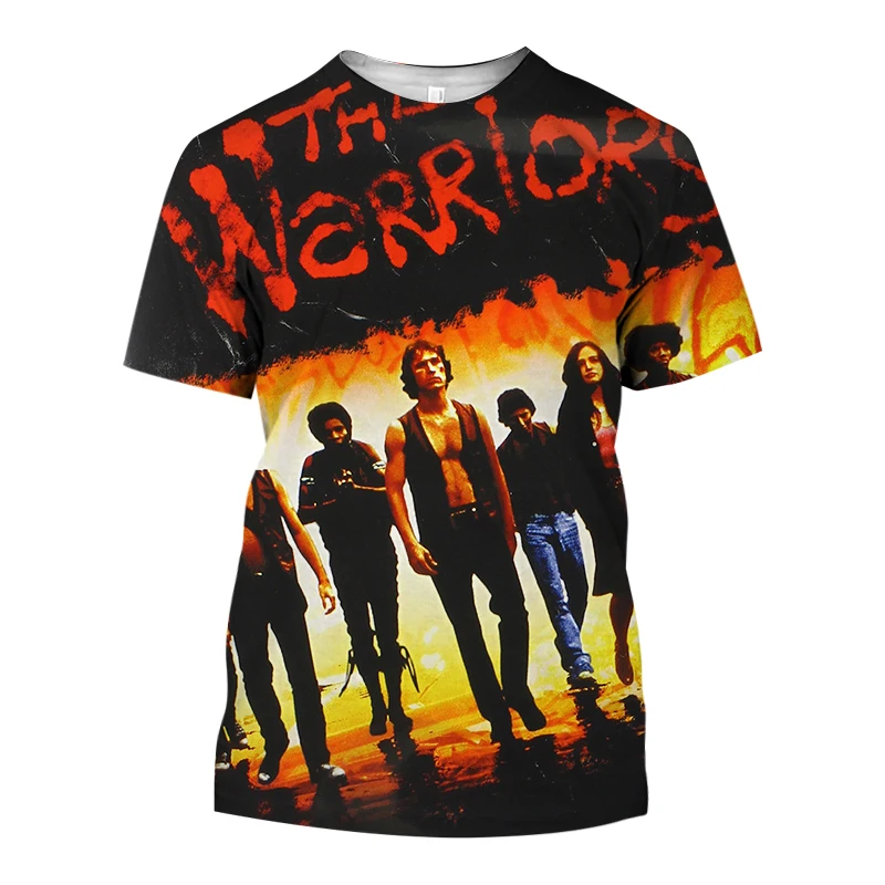 New Summer Popular Menswear Teen classic THE WARRIORS 3D Men T-shirt Fashion Casual women Short Sleeve Top Boy unisex