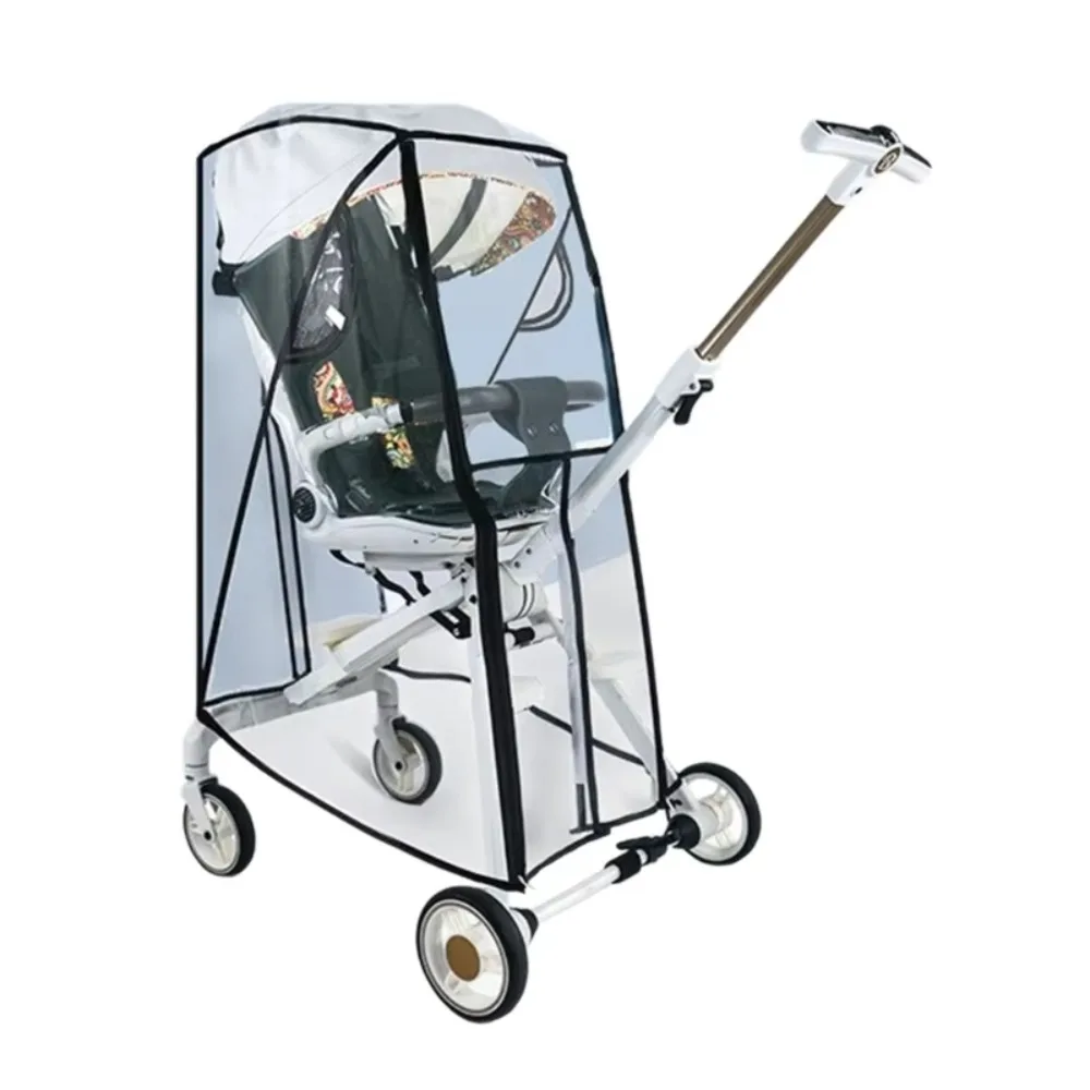 Cochecitos de bebé transparentes, cubierta impermeable a prueba de viento, cochecito de bebé, cubierta de lluvia, vista nobstruida, impermeable para cochecito de viaje