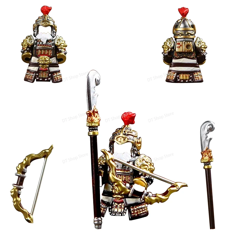 R848 R847 Chinese Novel Series Three Kingdoms Hero Sun Quan Heavily armed History Action Figure Bricks Building block Kids Toys