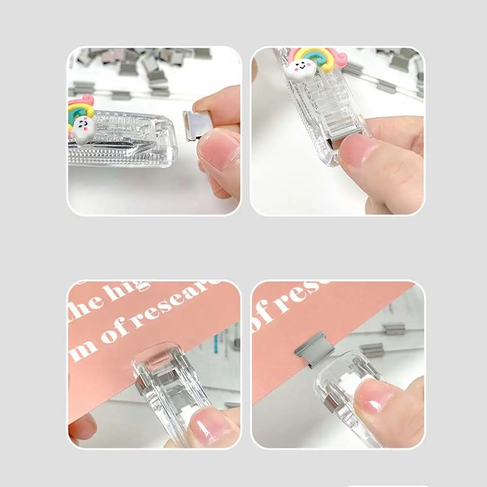 Dispensador de cinta de plástico, suministros de oficina, Clips de papel, carpeta, abrazadera de empuje, Clip de empuje, Clips de sellado de aperitivos, grapadora, removedor de grapas