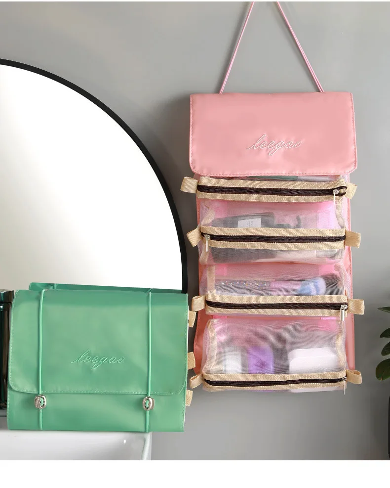 Partition storage expert  Store Cosmetics & Toiletries On the Go Transparent visible storage bag