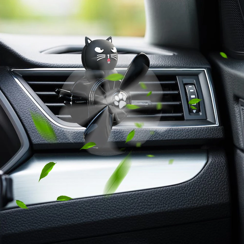 Kleine Ente Auto Aromatherapie Luftauslass Auto Ornament Rotierender Pilot Rotierender Propeller Hund Pilot Auto Innenparfüm Diffusor