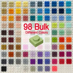 Smartable Bulk Plate 1X1 Building Block Parts 98 Colors For Pixel Art QR Code & LOGO Toys For Mosaic Compatible 3024 2300pcs/Lot