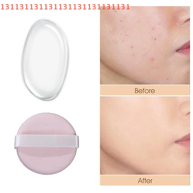 Esponja de esponja de Gel de silicona suave para base cosmética facial BB Cream sin polvo para comer polvo herramientas de maquillaje de soplo cosmético