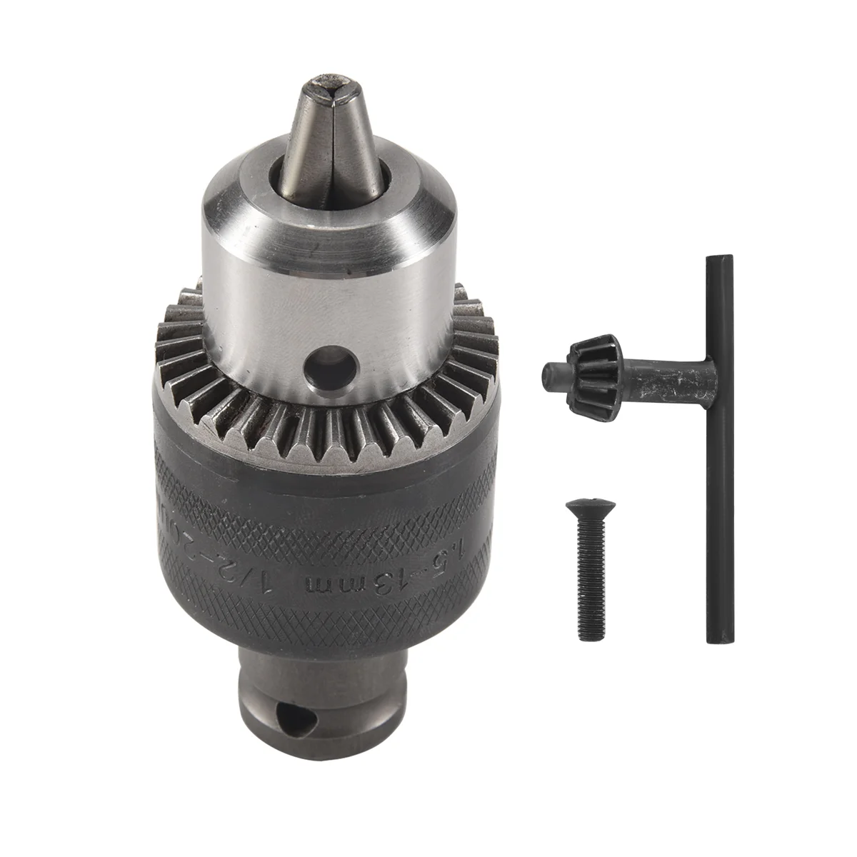 ABZL Adaptador de taladro de portabrocas de 1,5-13 mm Llave de impacto cambiada de 1/2 pulgada para taladros eléctricos
