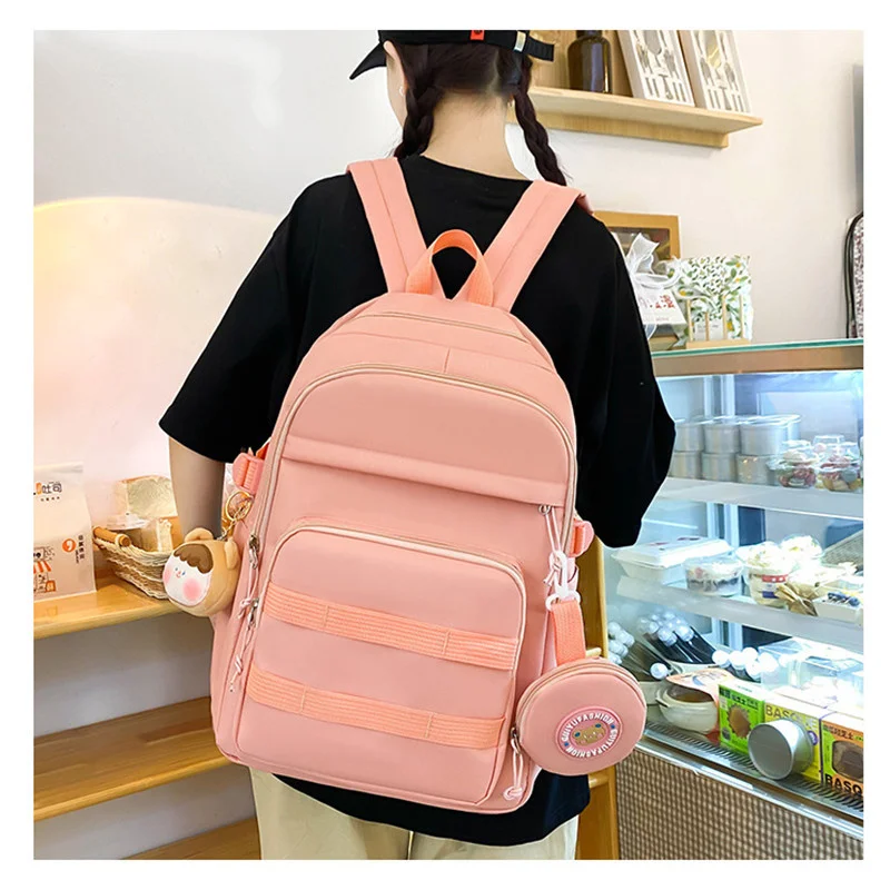 Bolsas escolares bonitas estilo coreano para meninas, mochila elementar, grande capacidade, bolsa de estudante, bolsa de lápis, menina