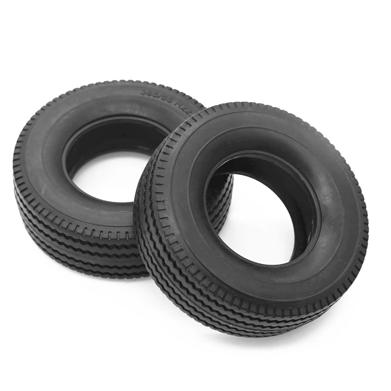 4Pcs Rubber Tire Tyre 28mm Width for 1/14 RC Truck Tipper Man Actros R620 R470 Trailer Parts