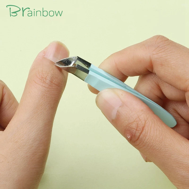 Brainbow małe nożyczki do skórek paznokci pęseta Mini obcinacz do paznokci trymer do palców i stóp martwa skóra usuń narzędzia do Pedicure