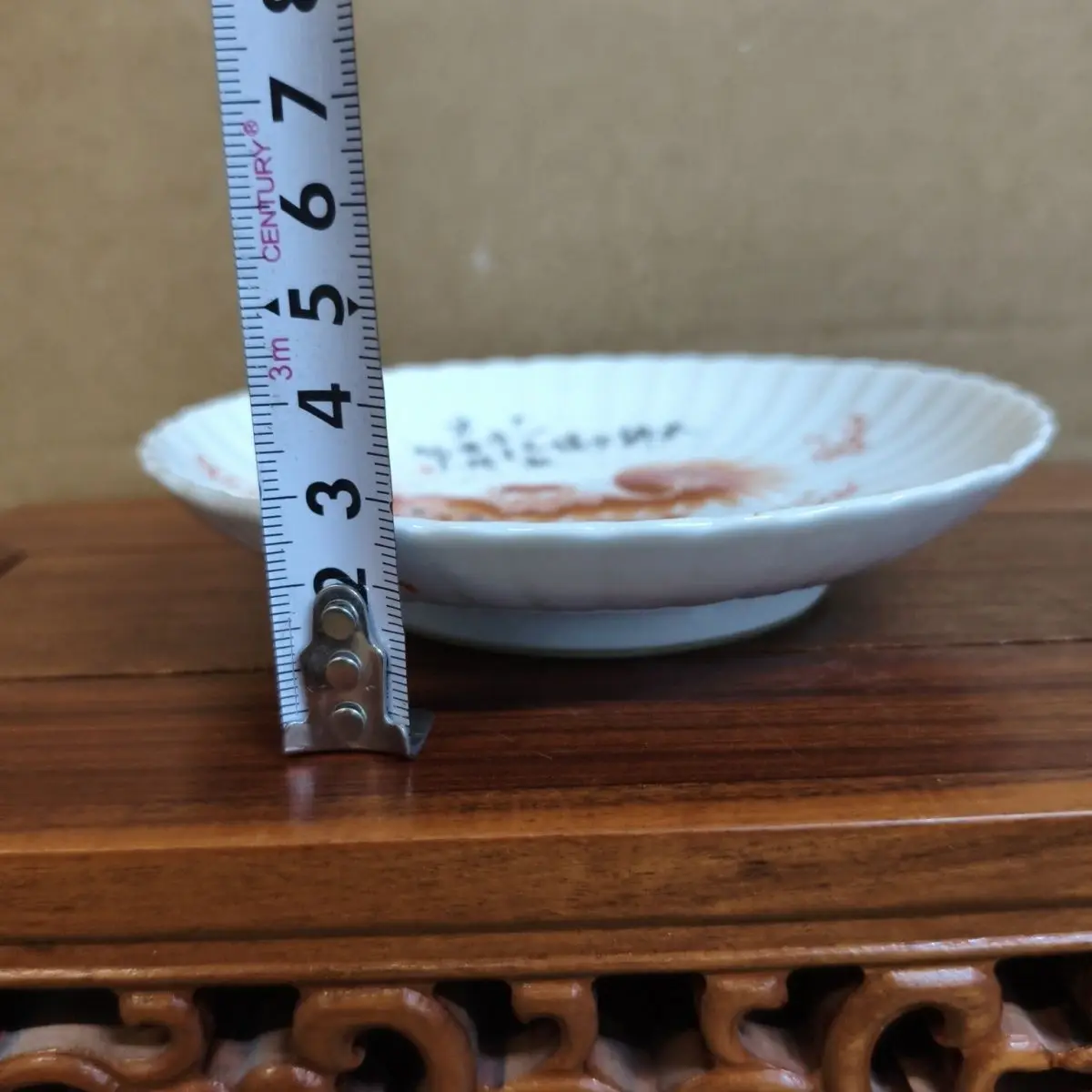 Vintage Hand Painted Ceramic Decorative Plate Taishi Shaobao Design Lion Rolling Hydrangea Antique Collection Decorative Plate