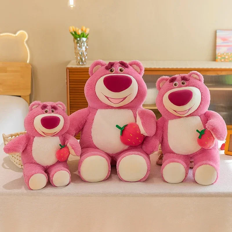 

75cm Cute Cartoon Pixar Strawberry Bear Doll Plush Toy Gift Office Sofa Strawberry Bear Pillow Cushion Plushies Dolls for Kids