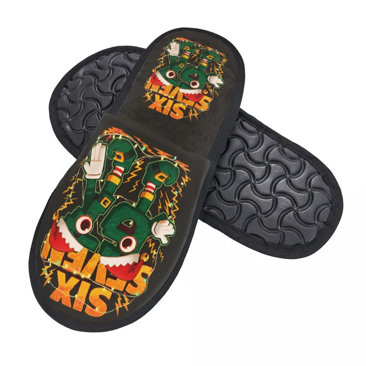 Custom Print Women 67 Six Seven Brainrot House Slippers Cozy Warm Christmas Memory Foam Fluffy Slipper Indoor Outdoor Shoes