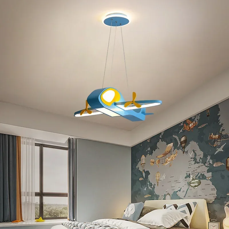 Cartoon Fly Dream Modern Led pendant lights for Children Room Kids Boy Room home Deco Ceiling aircraft Lighting Fixture