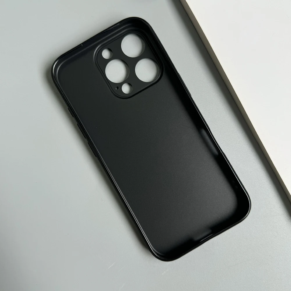 Luxuriöse, matte Silikon-Handyhülle für iPhone 16 Pro Max 16 Plus, gefiederte, feine Loch-Augenschutzhülle – Detail 6