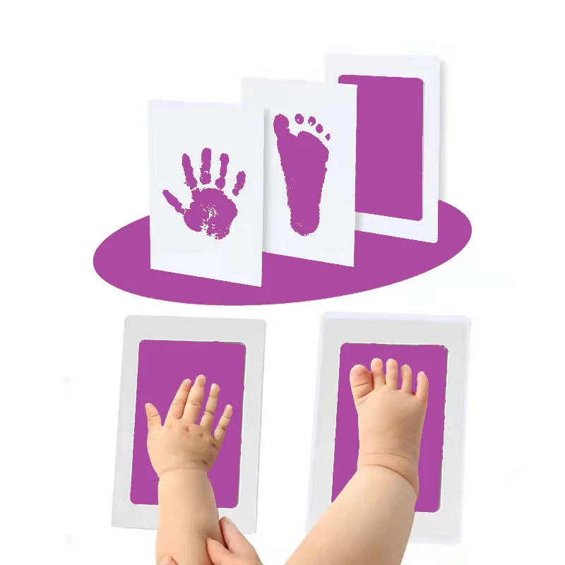 Neugeborenen Baby DIY Hand Und Fußabdruck Kit Tinte Pads Foto Rahmen Handabdruck Kleinkinder Souvenir Zubehör Sicher Sauber Baby Dusche Geschenk – Detail 9