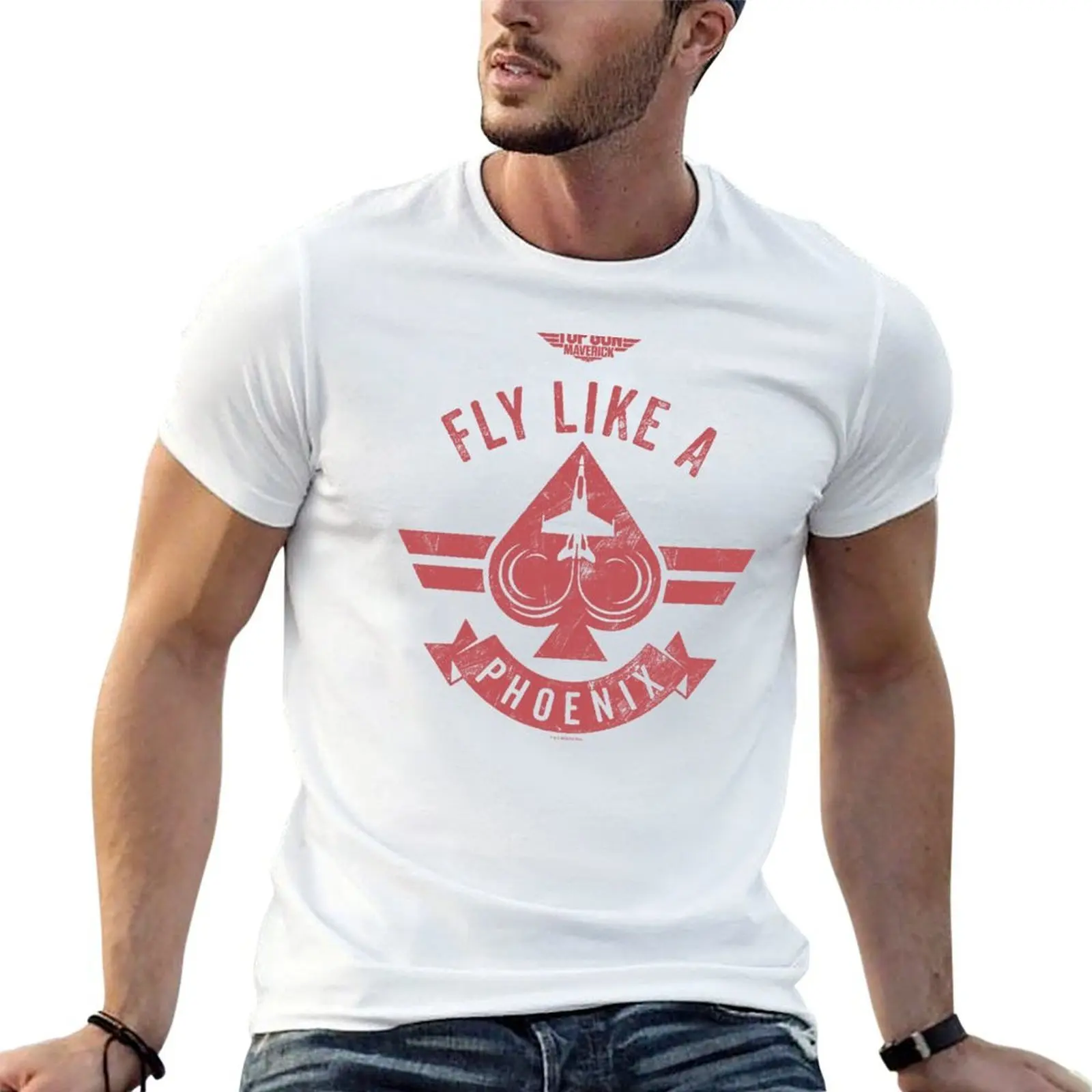 Top Gun: Maverick Fly Like A Phoenix Spade Card Logo T-Shirt graphics man t shirt men clothing