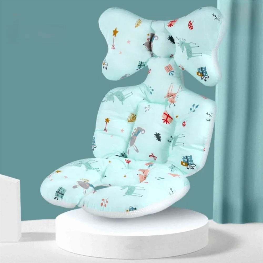 

Soft Baby Stroller Cushion Cartoon Printed Comfortable Baby Pram Seat Mat Breathable Car Seat Dining Chair Cotton Pad