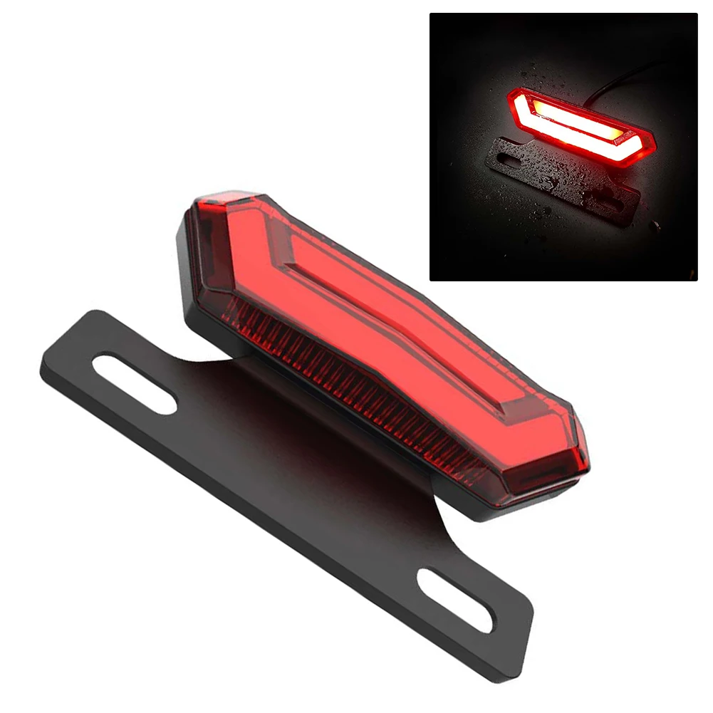 1pc 4Pin Ebike Rear Light Tail Light 36/48V LED Light For Safe Night Cycling Light Waterproof IPX4 Wiring Rubber Tip 100cm Cable