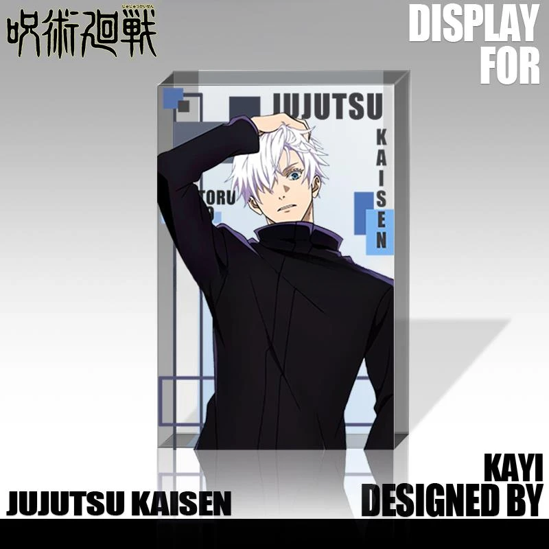 Jujutsu Kaisen Satoru Gojo Cosplay Desktop Ornament Standing Sign Table Decoration Cartoon Anime  Acrylic Card Brick Cute Game
