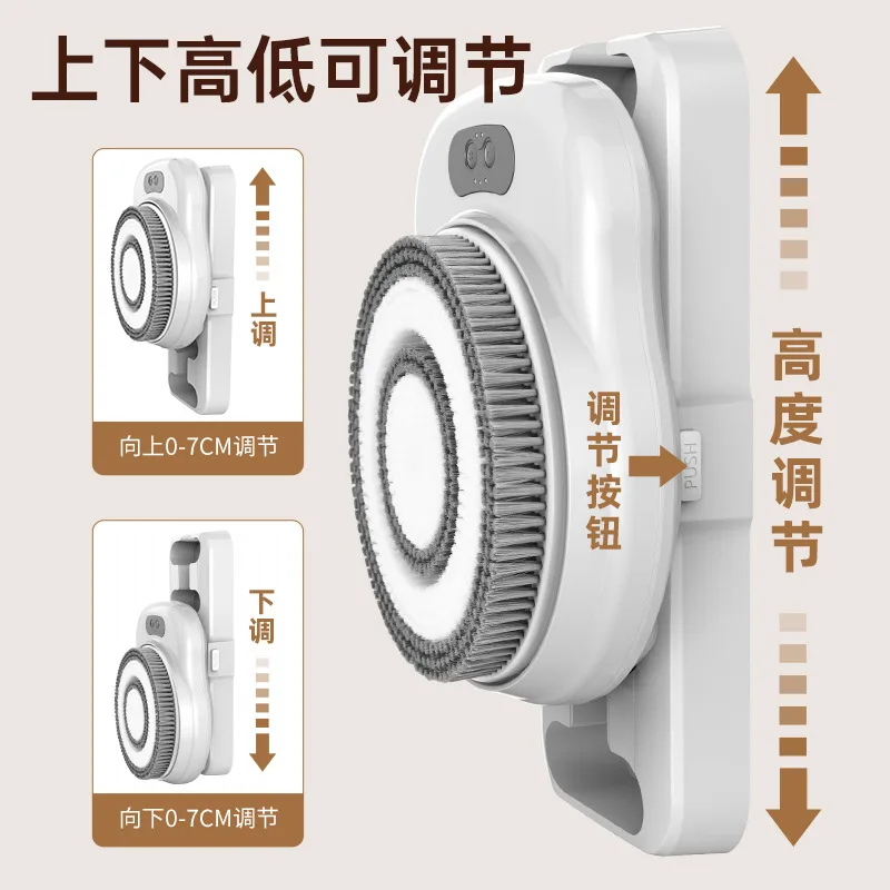 Electric Body Scrubber, Fully Automatic Body Scrubber and Back Scrubber, Bath Brush, Wall-Mounted Electric Body Scrubber