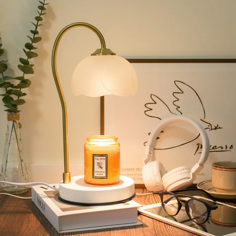 Aromatherapy Wax Melt Lamp Adjustable Temperature Night Light Bedside Table Decor