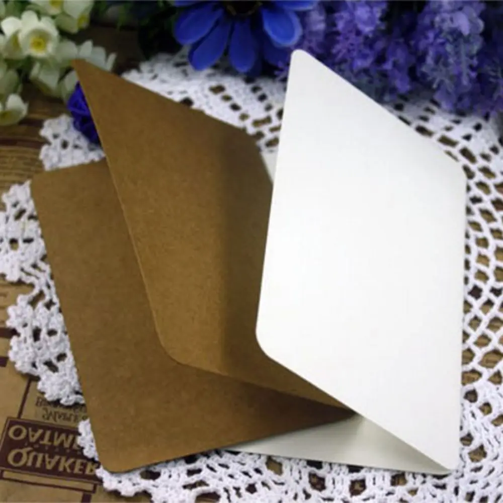 Kids Office Vertical Vintage Mini School Note DIY High Quality Message Card Kraft Paper Greeting Card Craft